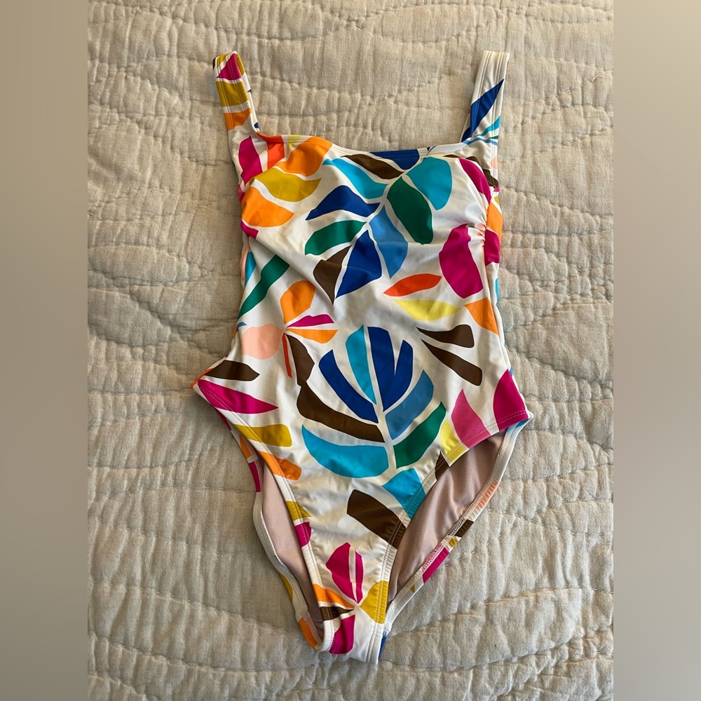 🌈 NWT Tabitha Brown for Target multicolor botanical print swim suit